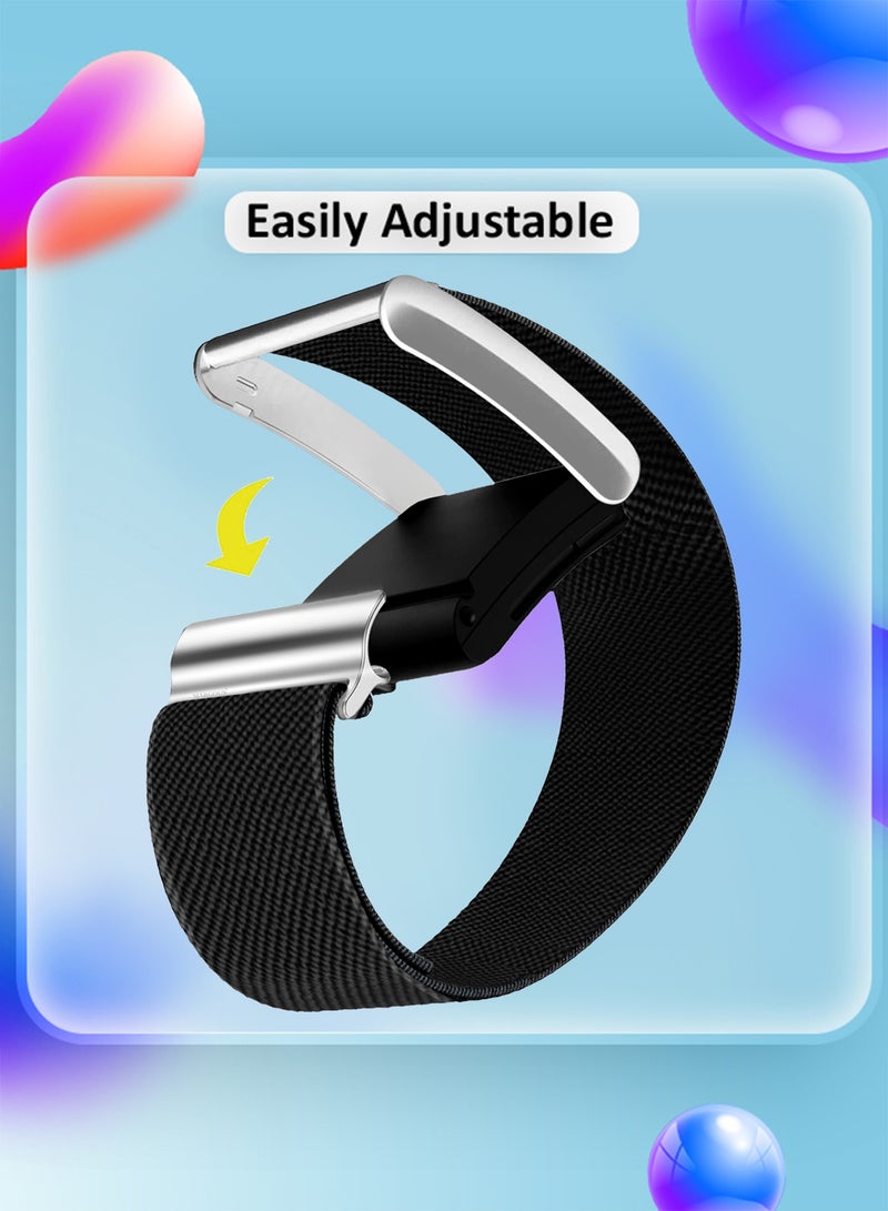 CATANES Replacement Nylon Band for Whoop 5.0 with Silver Clip, Adjustable Wrist Strap for Fitness and Daily Use, for Men & Women- Black - Image 4